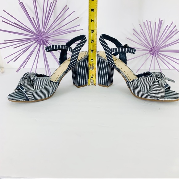 Circus Sam Edelman EVA / Bow Blue White Chunk Heel - Picture 2 of 9